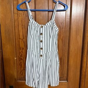 Hollister Black and White Striped One Piece